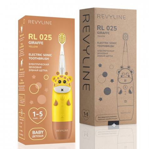 Электрическая звуковая зубная щётка Revyline RL 025 Baby, Yellow